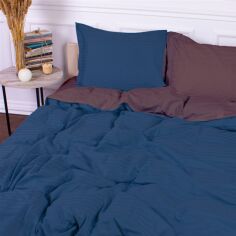 Акція на Комплект постільної білизни MirSon Satin Stripe 30-0020 + 30-0008 Lovelin 220х240 King Size від Rozetka