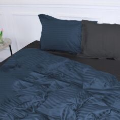 Акція на Комплект постільної білизни MirSon Satin Stripe 30-0020 + 30-0012 Ennayard 2х143х210 Сімейний від Rozetka