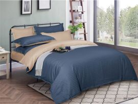 Акція на Комплект постільної білизни MirSon Satin Stripe 30-0020 + 30-0004 Danelli 143х210 Полуторний від Rozetka