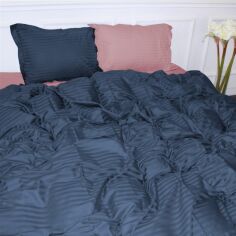 Акція на Комплект постільної білизни MirSon Satin Stripe 30-0020 + 30-0007 Edarin 2х143х210 Сімейний від Rozetka