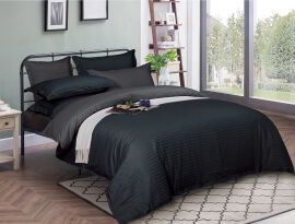 Акція на Комплект постільної білизни MirSon Satin Stripe 30-0021 + 30-0012 Yamindi 143х210 Полуторний від Rozetka