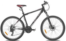 Акція на Велосипед CORRADO Carera 26" 18" 2021 Чорно-білий (0312-Ч-18) + Велосипедні шкарпетки в подарунок від Rozetka