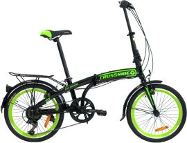 Акция на Велосипед City Folding Crossride 20" 12.5" 2023 Зелений (0817-1) + Велосипедні шкарпетки в подарунок от Rozetka