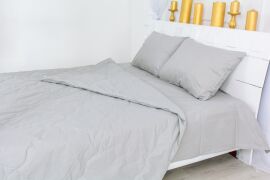 Акція на Літній постільний комплект MirSon №2416 Eco-Soft 116-5703 Light Gray ковдра 200х220 см + наволочки 2 х 50х70 см + простирадло 220x240 см від Rozetka