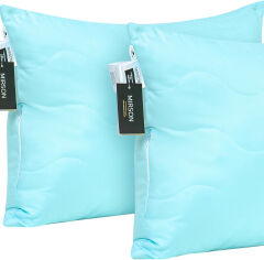 Акция на Набір подушок бавовняних MirSon №1625 Eco Light Blue 50х70 2 шт середні от Rozetka