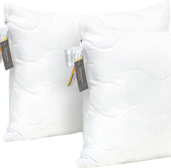 Акция на Набір подушок вовняних MirSon №1609 Eco Light White 50х70 2 шт середні от Rozetka