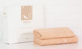 Акція на Набір лазневих рушників MirSon №5075 Elite SoftNess Ivory 50х90, 70х140 від Rozetka