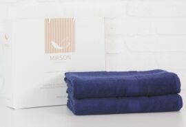 Акция на Набір лазневих рушників MirSon №5076 Elite SoftNess Kingblue 50х90, 70х140 от Rozetka