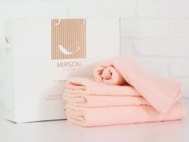 Акція на Набір лазневих рушників MirSon №5080 Elite SoftNess Peach 40х70, 50х90, 70х140, 100х150 від Rozetka