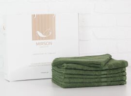 Акція на Набір лазневих рушників MirSon №5079 Elite SoftNess Military 50х90 6 шт від Rozetka