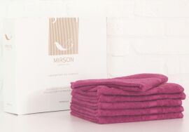 Акція на Набір лазневих рушників MirSon №5081 Elite SoftNess Plum 70х140 6 шт від Rozetka