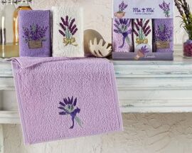 Акция на Набір 3 махрові рушники T?RComFor кухонні 30х50 см Lavender Bouquet різнобарвний от Rozetka