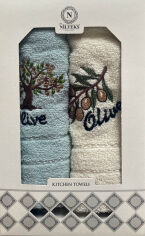 Акція на Набір кухонних рушників Nilteks Towels Olive L 50x30 см 2 шт від Rozetka