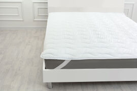 Акция на Наматрацник MirSon Eco Light №1718 Cotton Air-line на резинці по кутках White 90x190 см от Rozetka