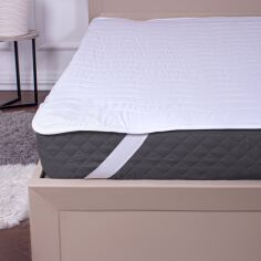 Акция на Наматрацник MirSon Eco Light №1718 Cotton Air-line на резинці по кутках White 120x200 см от Rozetka