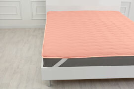 Акция на Наматрацник MirSon №1757 Eco Light Coral EcoSilk на гумці в кутках 80x190 см от Rozetka