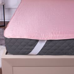 Акция на Наматрацник MirSon №1757 Eco Light Coral EcoSilk на гумці в кутках 160x200 см от Rozetka