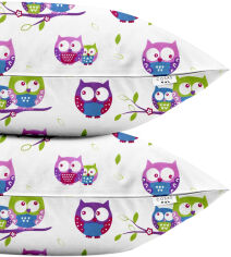 Акция на Набір наволочок Cosas Set Pillow Owls 50х70 2 шт. от Rozetka