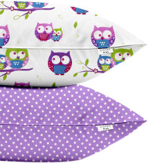 Акция на Набір наволочок Cosas Set Pillow Owls Dots Fio 50х70 2 шт. от Rozetka