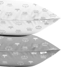 Акція на Набір наволочок Cosas Set Pillow Crown Grey 50х70 2 шт. від Rozetka