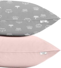 Акция на Набір наволочок Cosas CrownGrey Rose 40х60 2 шт. (SetPillow_CrownGrey_Rose_40х60) от Rozetka