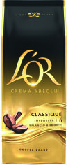 Акция на Кава в зернах L'OR Crema Absolute Classic 1 кг от Rozetka