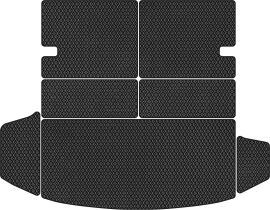 Акція на Комплект автокилимків EVAtech в багажник авто Skoda Kodiaq (7 seats) 2016-2021 SUV EU 7 шт Black від Rozetka