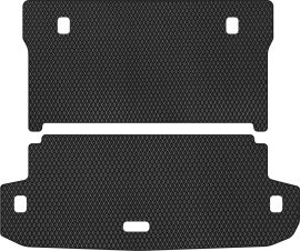 Акція на Комплект автокилимків EVAtech в багажник авто Mitsubishi Pajero Wagon (V80) 5 seats 2006-2021 4 покоління SUV EU 2 шт Black від Rozetka