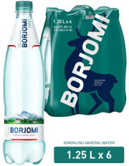 Акція на Упаковка мінеральної лікувально-столової сильногазованої води Borjomi 1.25 л х 6 пляшок від Rozetka