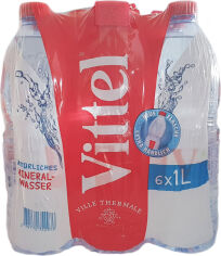 Акция на Упаковка мінеральної негазованої води Vittel 1 л х 6 пляшок от Rozetka