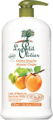 Акция на Екстраніжний крем для душу Le Petit Olivier Extra gentle shower creams Абрикосове молочко 750 мл от Rozetka