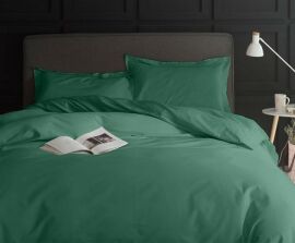 Акція на Простирадло MirSon двоспальне 150x220 см 0844 Green Olive Сатин від Rozetka