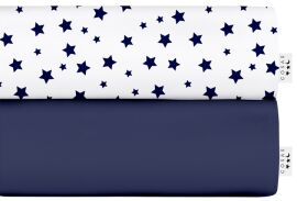 Акція на Набір простирадл Cosas Set Sheet Dark Blue Star WBlue 155х240 2 шт. від Rozetka