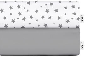 Акция на Набір простирадл на гумці Cosas Set Sheet Grey Star Grey 60х120 2 шт. от Rozetka
