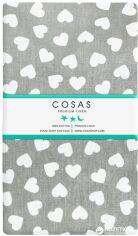 Акція на Простирадло Cosas Бязь Преміум Love WGrey 155х240 см від Rozetka