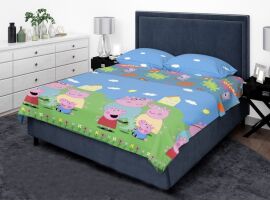 Акція на Простирадло MirSon Бязь 17-0507 Peppa 200х220 см від Rozetka