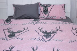 Акция на Простирадло MirSon Ranforce Elite 17-0516 Noble deers pink 150х220 см от Rozetka