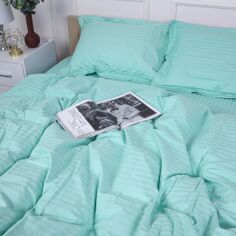Акція на Простирадло MirSon полуторне 150x220 см 30-0013 Azure Satin Stripe від Rozetka