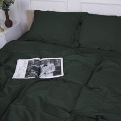 Акція на Простирадло MirSon полуторне 150x220 см 30-0017 Green Satin Stripe від Rozetka