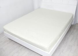 Акція на Простирадло на резинці MirSon полуторне 120x190+25 см 30-0002 Soft Yellow Satin Stripe від Rozetka