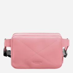Акция на Жіноча шкіряна сумка на пояс (бананка) BlankNote Dropbag Mini BN-BAG-6-pink-peach Рожева от Rozetka