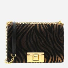 Акція на Сумка кросбоді жіноча шкіряна Furla Mimi' Mini Crossbody 1033506 Чорна з золотистим від Rozetka