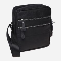Акція на Чоловіча шкіряна сумка Laras K103923- black Чорна від Rozetka