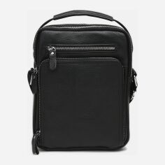 Акція на Чоловіча шкіряна сумка Laras K105608a-black Чорна від Rozetka