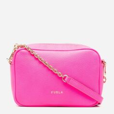 Акция на Сумка жіноча шкіряна Furla REAL MINI CAMERA CASE WB00243HSF000FX00010 Фуксія от Rozetka