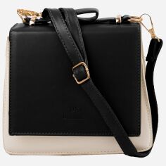 Акція на Сумка крос-боді Valiria Fashion 4DETBI2232-2 Чорна/Бежева від Rozetka