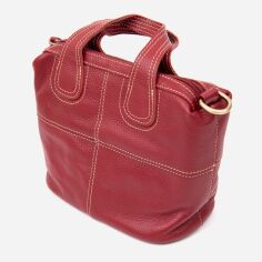 Акция на Жіноча сумка шкіряна Vintage Червона (leather-20405) от Rozetka