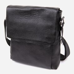 Акція на Чоловіча сумка шкіряна Vintage Чорна (leather-20410) від Rozetka