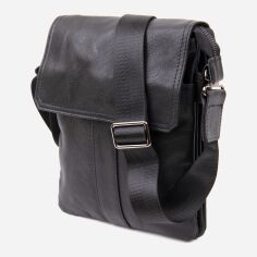 Акція на Чоловіча сумка шкіряна Vintage Чорна (leather-20442) від Rozetka