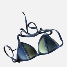 Акція на Верхня частина купальника жіноча Victoria's Secret 331317865 XS Зелена/Синя від Rozetka